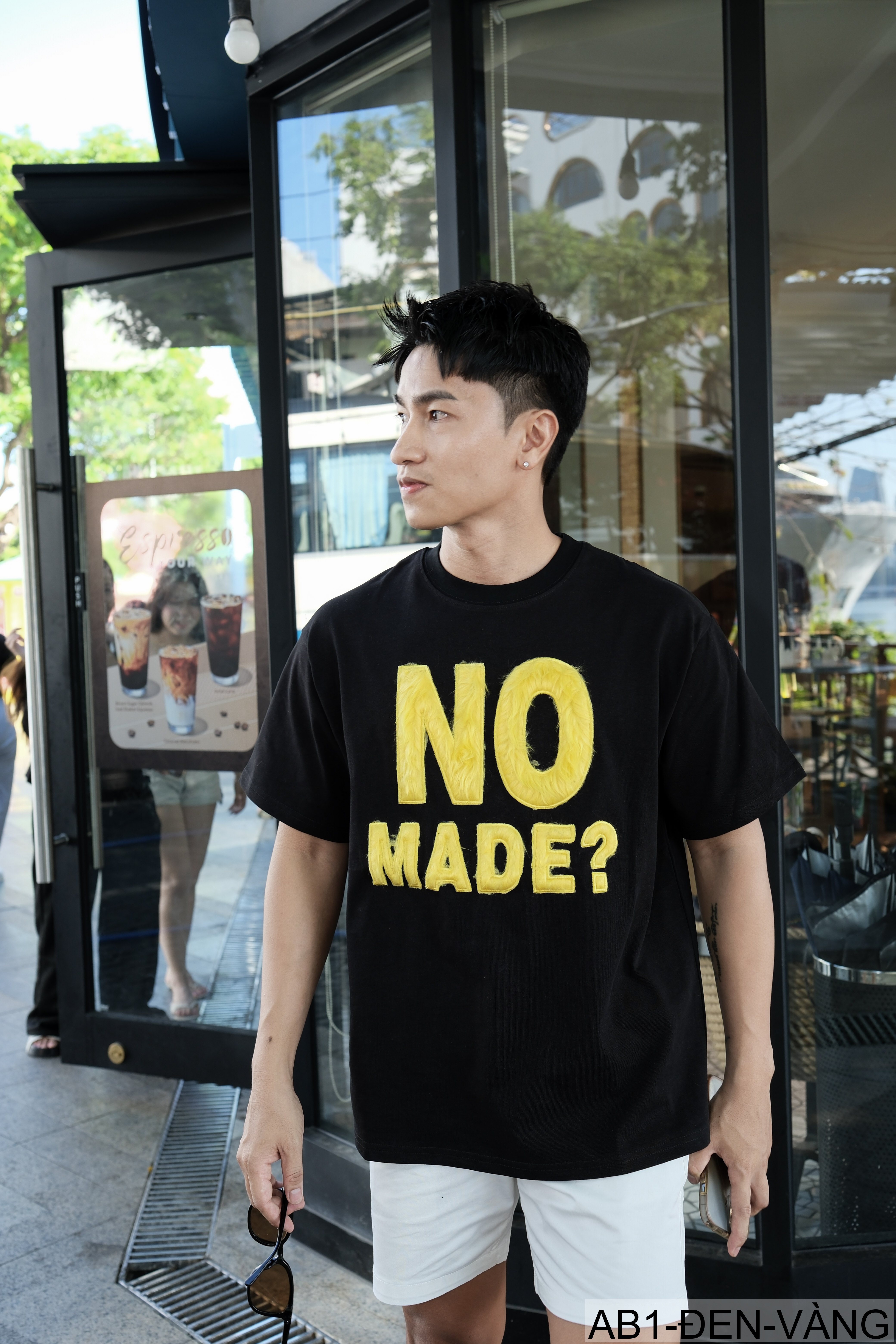 AB1 - Áo phông nam nữ unisex cổ tròn tay ngắn họa tiết NO MADE? phong cách streetwear mùa hè_thumbnail_4
