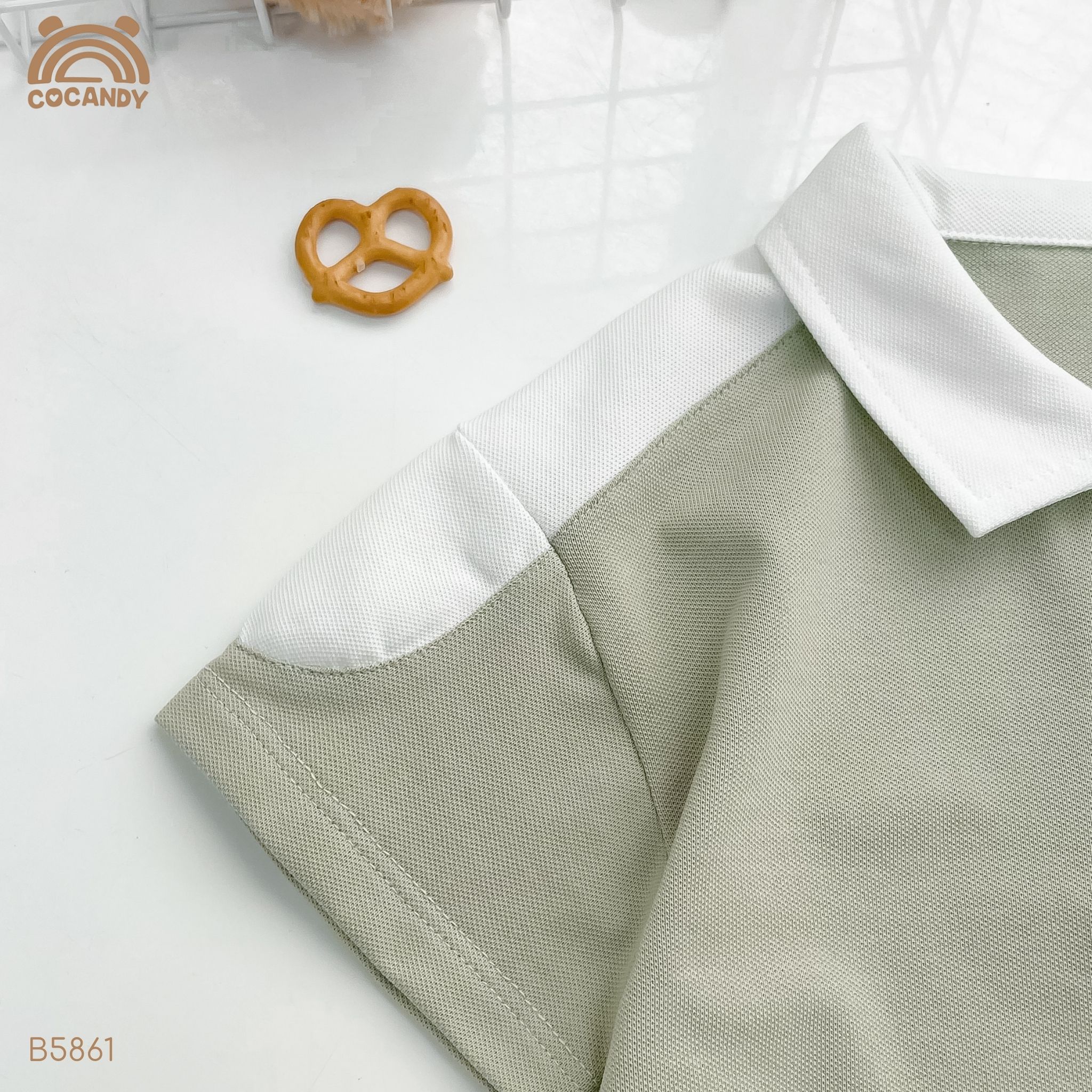 Bộ cộc polo XANH LÁ giả cổ cà vạt_thumbnail_4