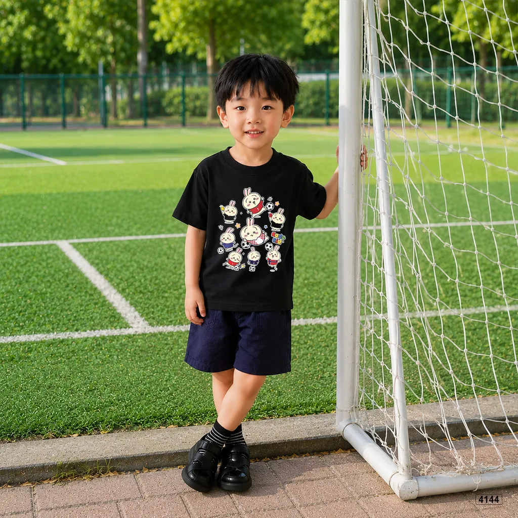 Áo thun form ôm dáng ngắn AED4144 Kado tay ngắn vải cotton thoáng mát cổ tròn in mix_thumbnail_4