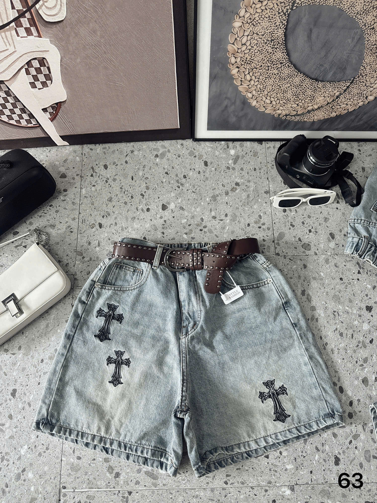 BIGSIZE NỮ - Quần lửng thêu chữ thập T-QSJ63