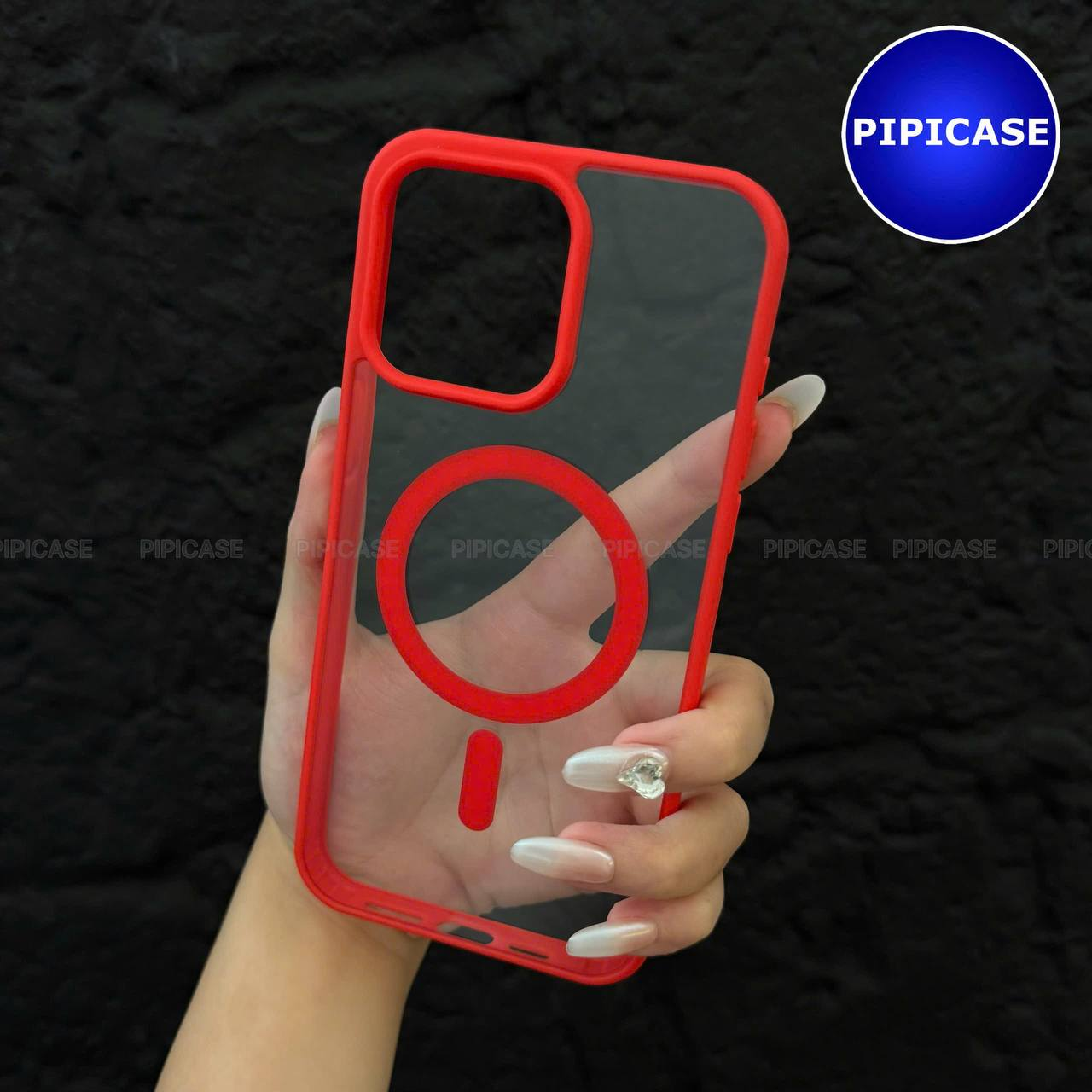 Ốp Lưng iPhone 15 Pro Max - Chic - Đỏ Tươi