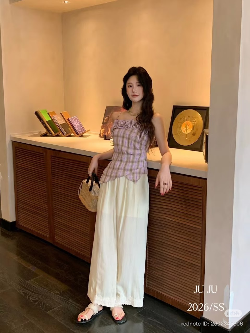 Lucas - Áo sơ mi 2 dây caro bèo hoa viền ngực JUJU_thumbnail_3