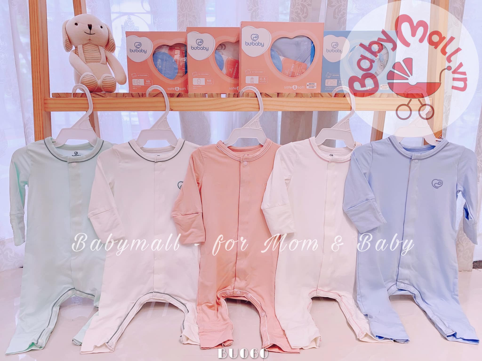 SALE - Body dài tay cài giữa mới Bubaby BB028S01