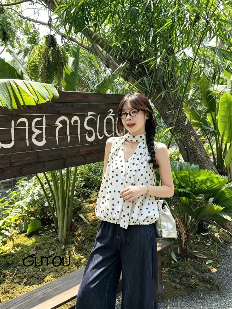 [ GUTOU ] Áo Voan Sát Nách Phối Dây Cổ Muse_thumbnail_4