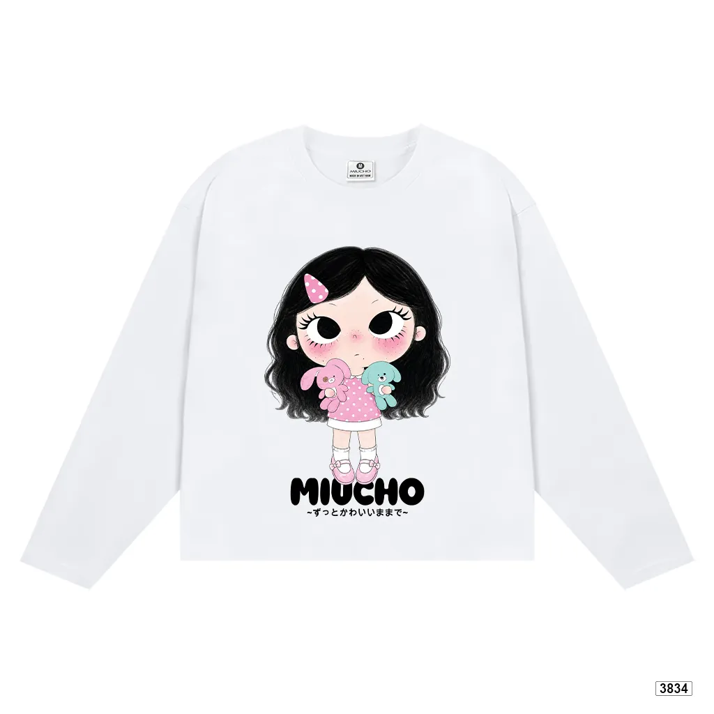 Áo thun boxy tay dài Baby Girl raglan mix màu Miucho 3834_thumbnail_0