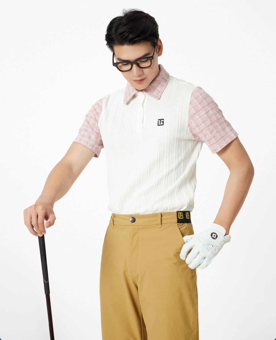 Áo polo phối cổ tweed - Nam_thumbnail_4