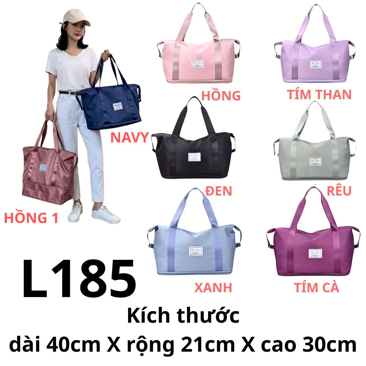 L185- Túi du lịch nâng size