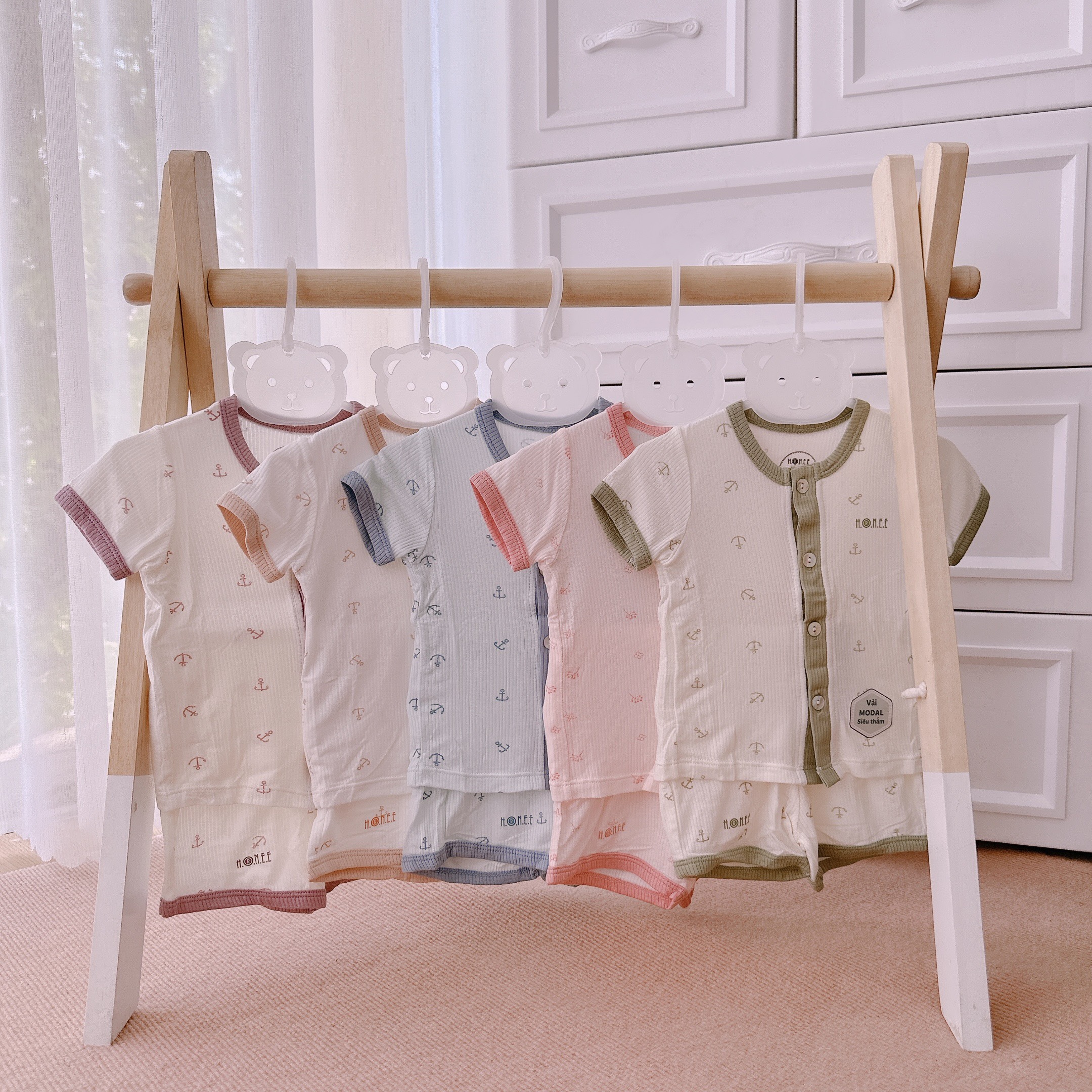 Bộ cộc tay Modal in hoạ tiết