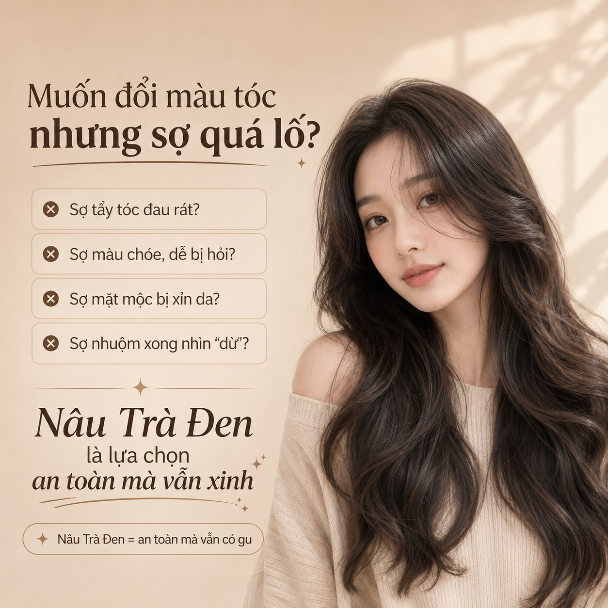 Thuốc Nhuộm Tóc Nâu Trà Đen Không Cần Tẩy, Lên Màu Tự Nhiên, Tôn Da, Dễ Tự Nhuộm Tại Nhà_thumbnail_2