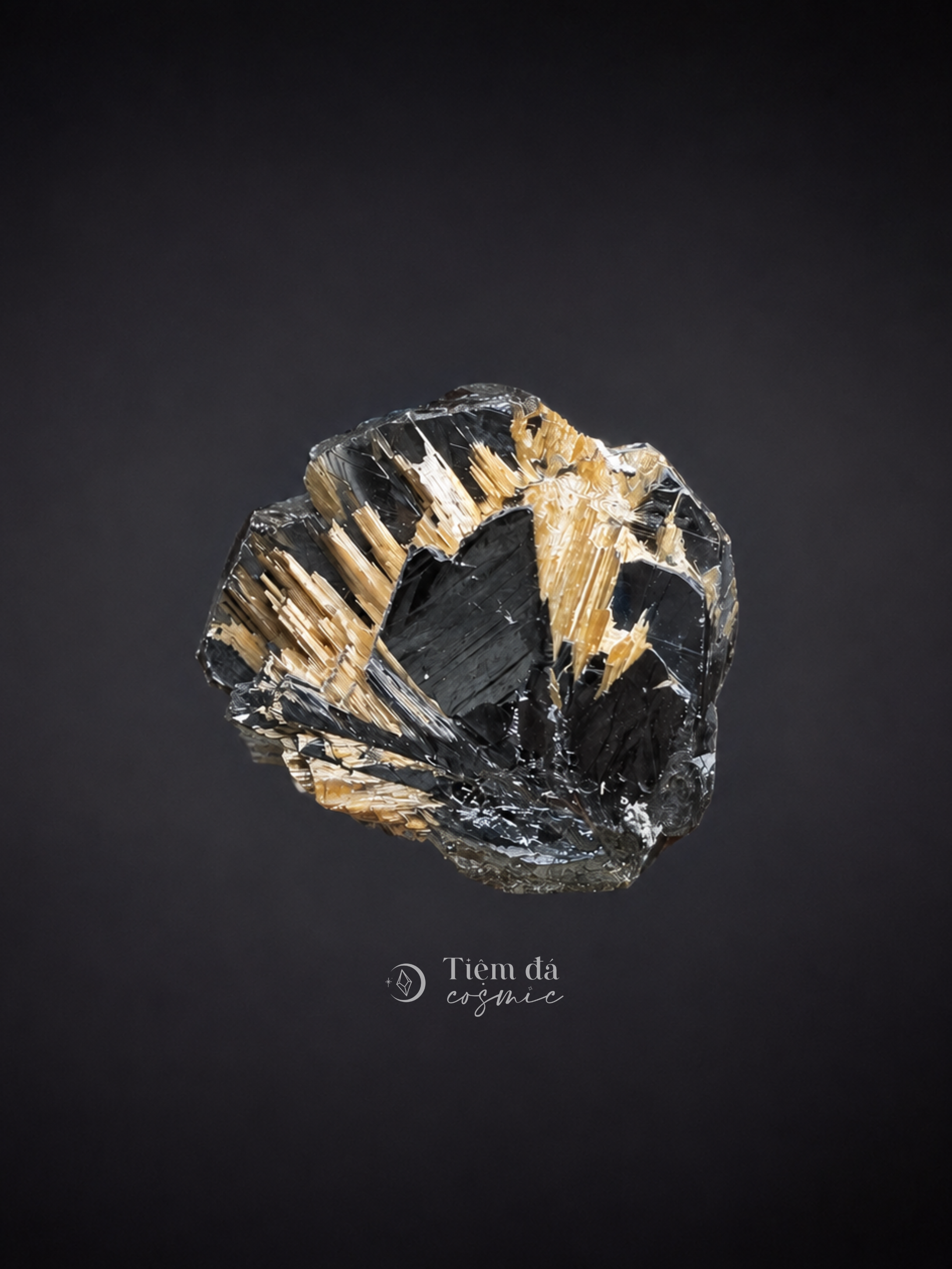 [PRE] Rutile Tóc Vàng Cộng Sinh Hematite - Brazil