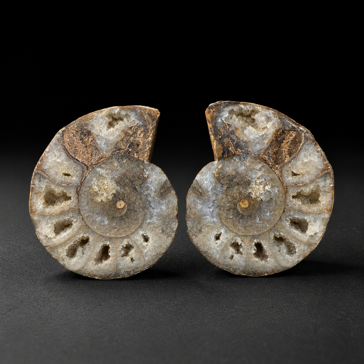 Hóa thạch Cleoniceras (Ammonite) – Kỷ Phấn Trắng - 1 CON CHIA 2 NỬA_thumbnail_0