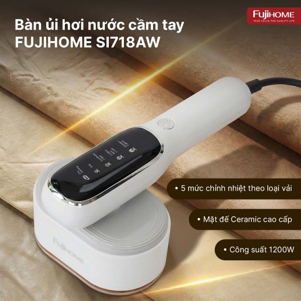 Bàn là  (bàn ủi) hơi nước cầm tay Fujihome SI718AW ( chọn là theo loại vải )_thumbnail_1