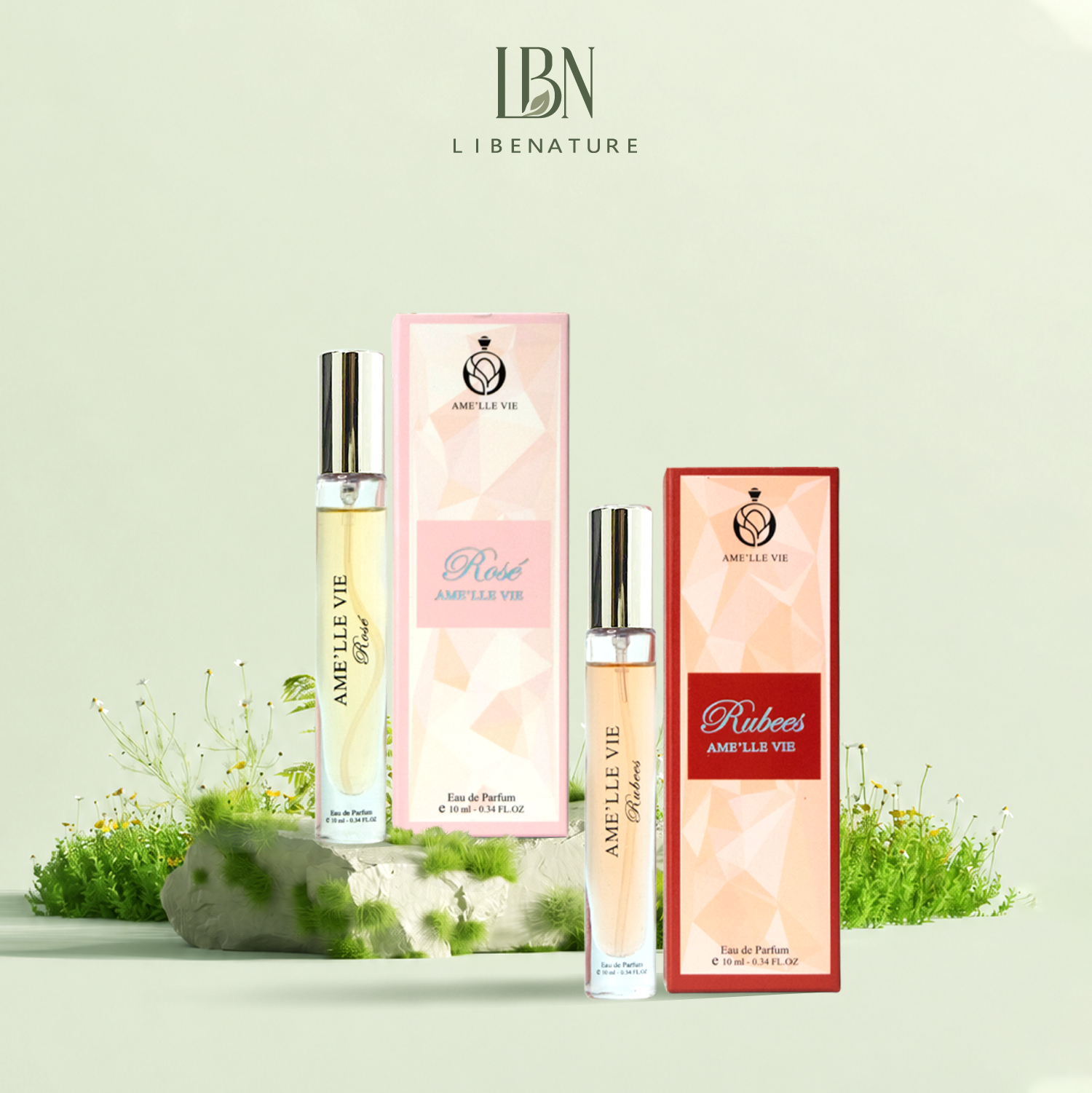 Combo 2 Chai Nước hoa Ame'lle Vie ROSÉ & RUBEES 10ml
