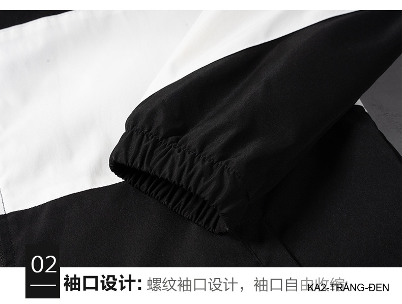 KA2 - Áo khoác nam phối màu thời trang, liền mũ, chống gió, phù hợp xuân thu_thumbnail_9