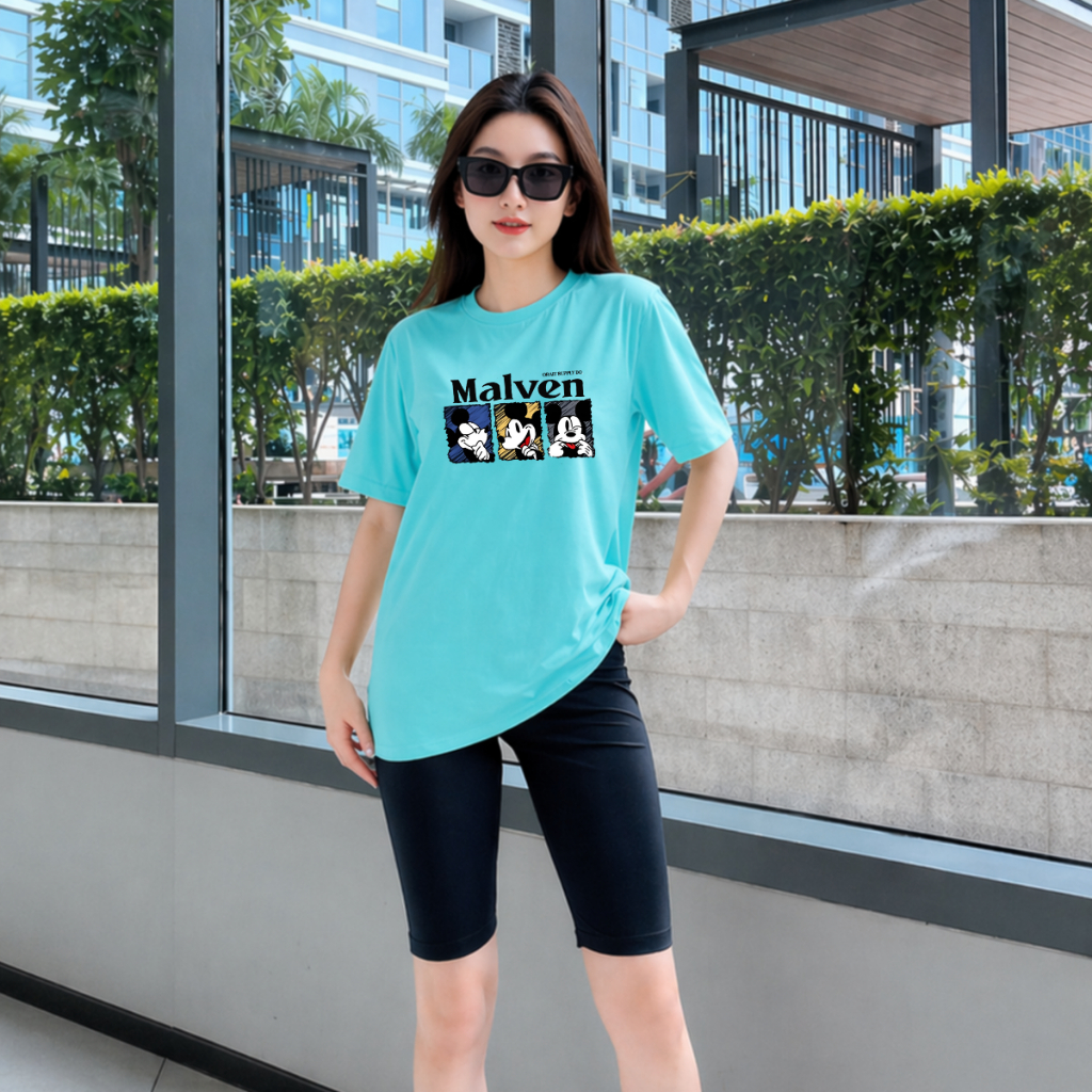 Set đồ nữ Loza Malven gồm áo thun rộng và quần legging lửng umi - Loza GB671_thumbnail_7