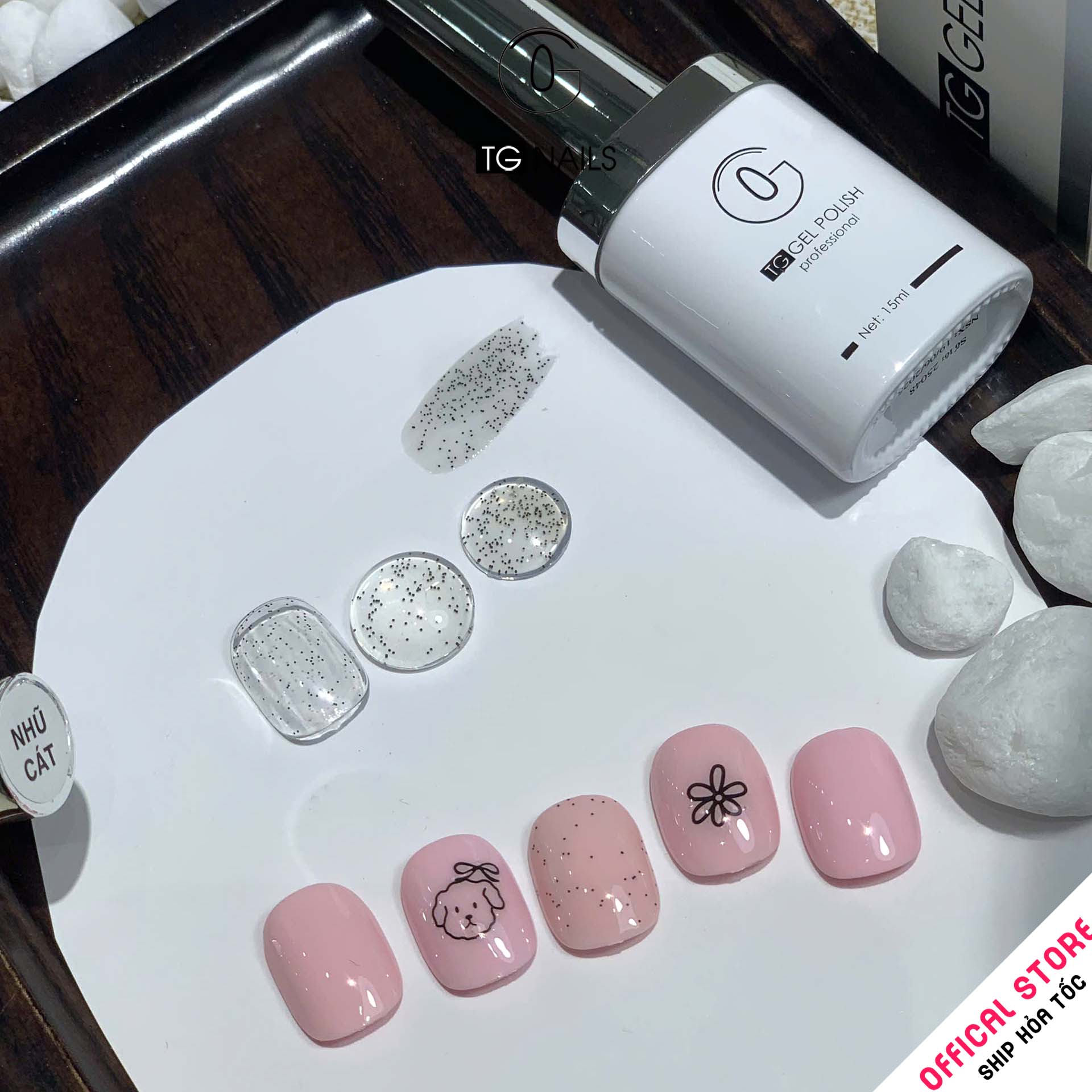 Sơn móng TG Nails gel. Khối lượng tịnh: 10g/ lọ. Nhãn hàng TG nail gel - Nhũ Cát_thumbnail_2