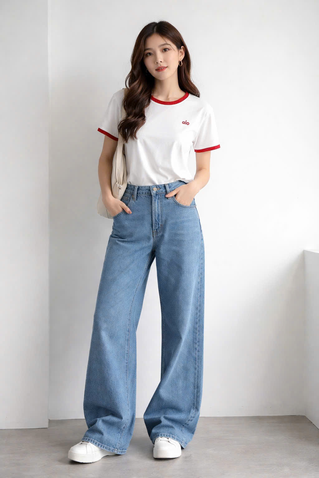 E378 ÁO PHÔNG TRẮNG ALO PHỐI VIỀN ( gộp màu viền áo )