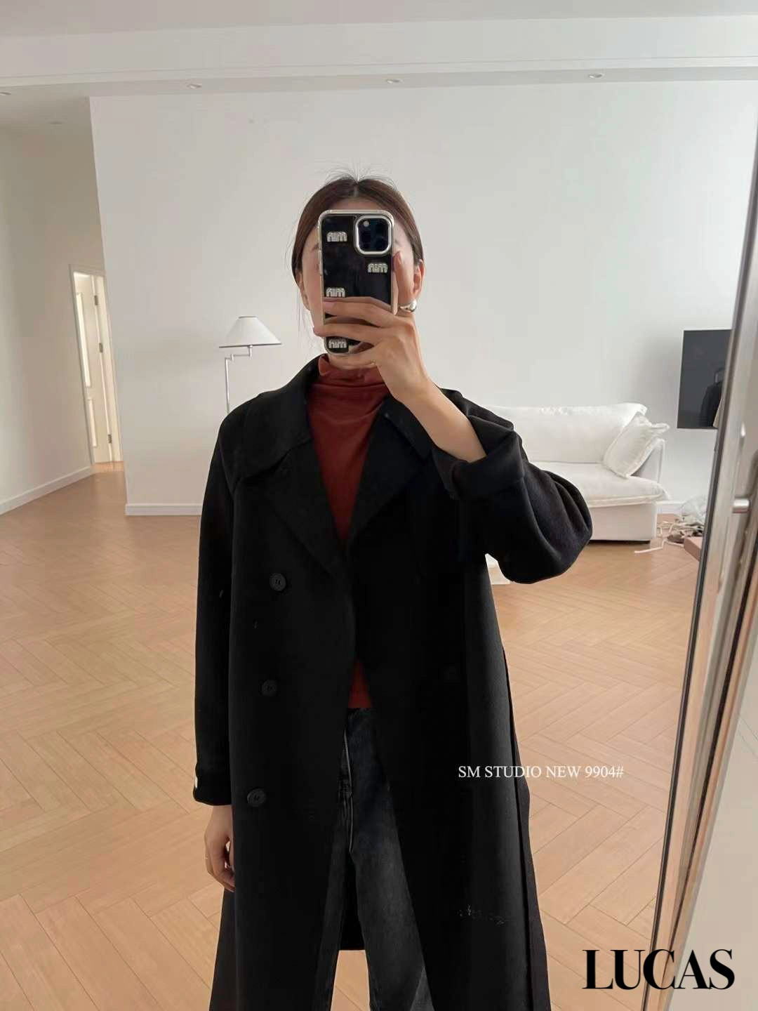 Áo khoác sm cổ vest tay dài dáng dài basic 9904_thumbnail_14