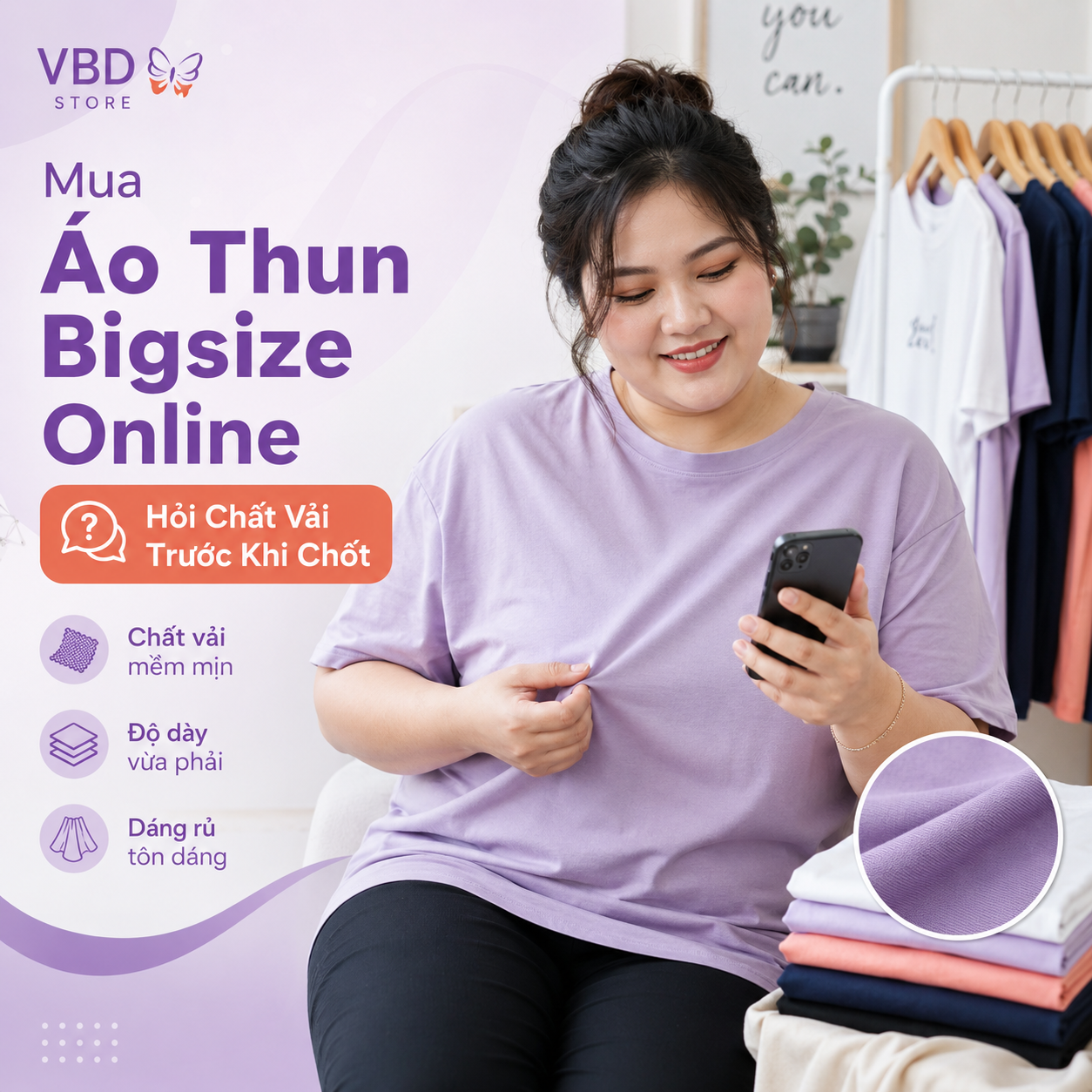 Mua Áo Thun Bigsize Online: Hỏi Chất Vải Trước Khi Chốt