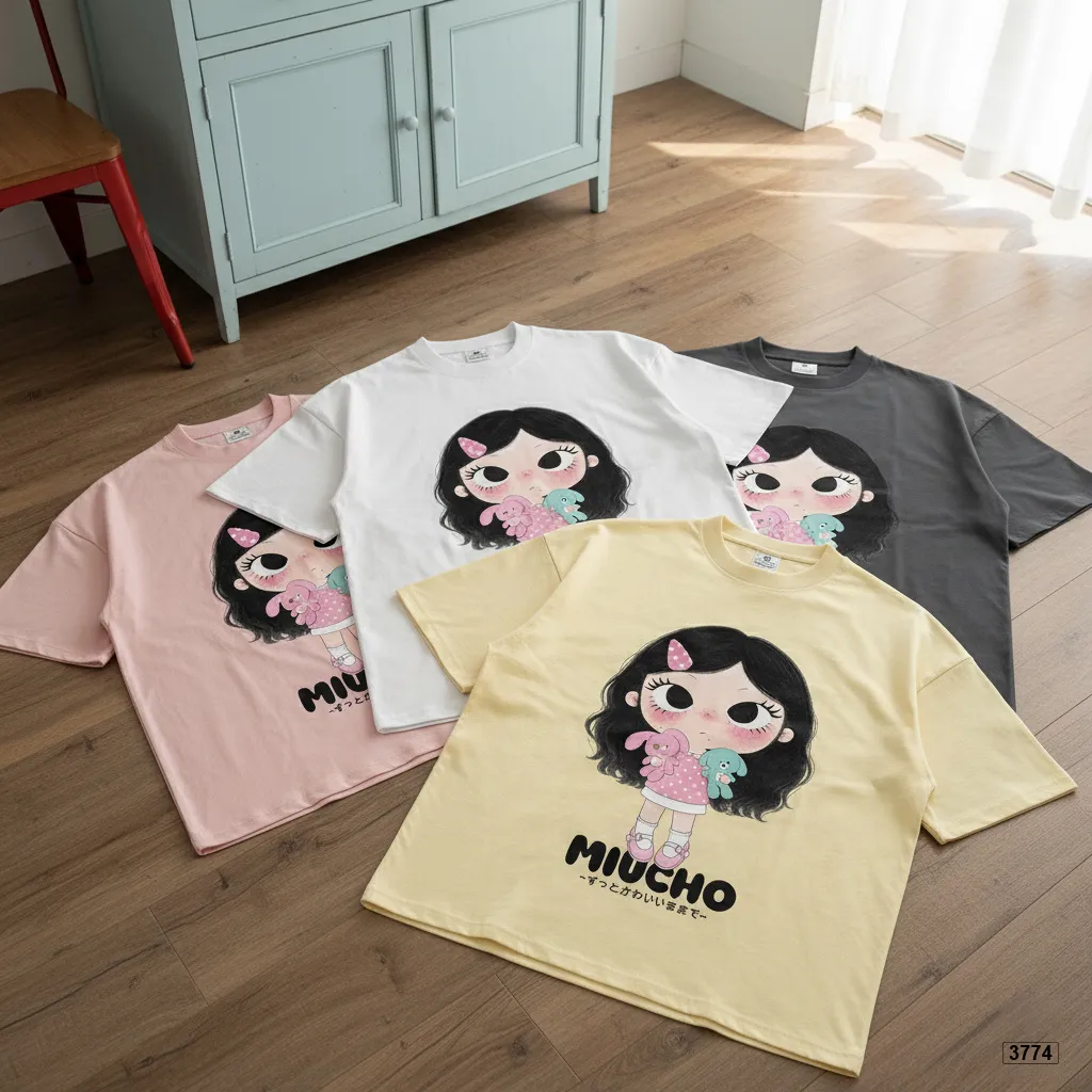 Áo thun boxy Cute Doll Chibi hot trend phong cách Hàn Quốc Miucho 3774_thumbnail_6