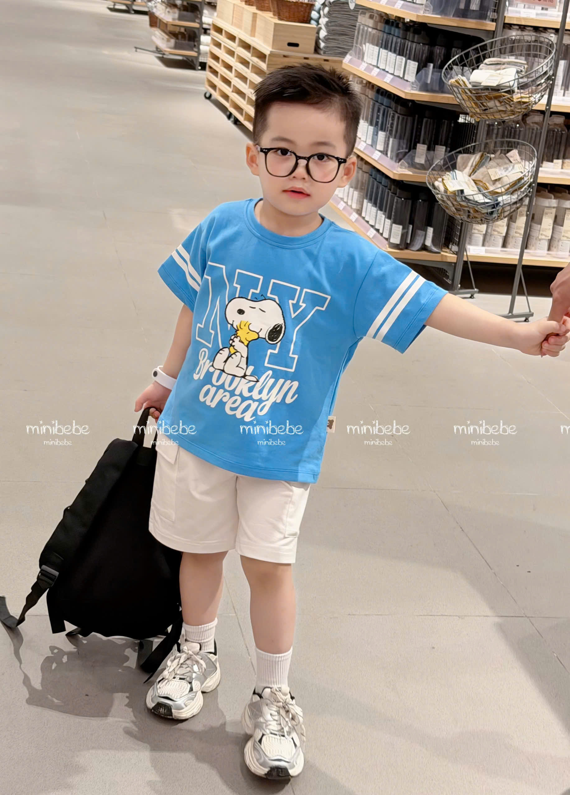 A12 BỘ CỘC ÁO XANH CHÓ SNOPPY NY - A117.1797