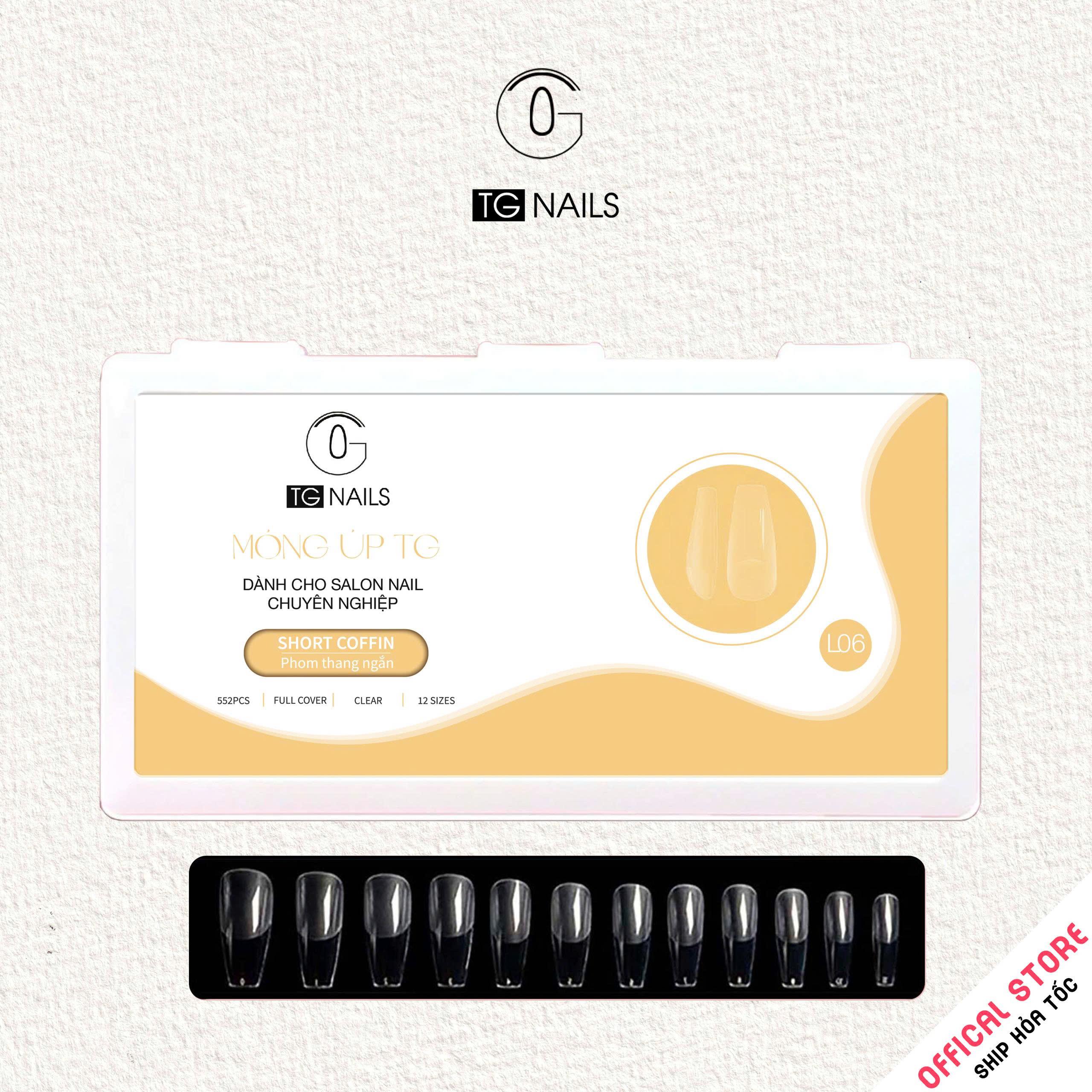 Phụ kiện gắn móng: Móng tay giả, kt(L1.2- 2.5*1.3)cm(+/-10%), chất liệu nhựa, nhãn hiệu TG, mới 100%._thumbnail_13