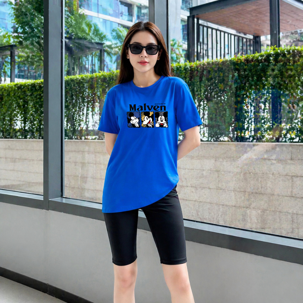 Set đồ nữ Loza Malven gồm áo thun rộng và quần legging lửng umi - Loza GB671_thumbnail_4