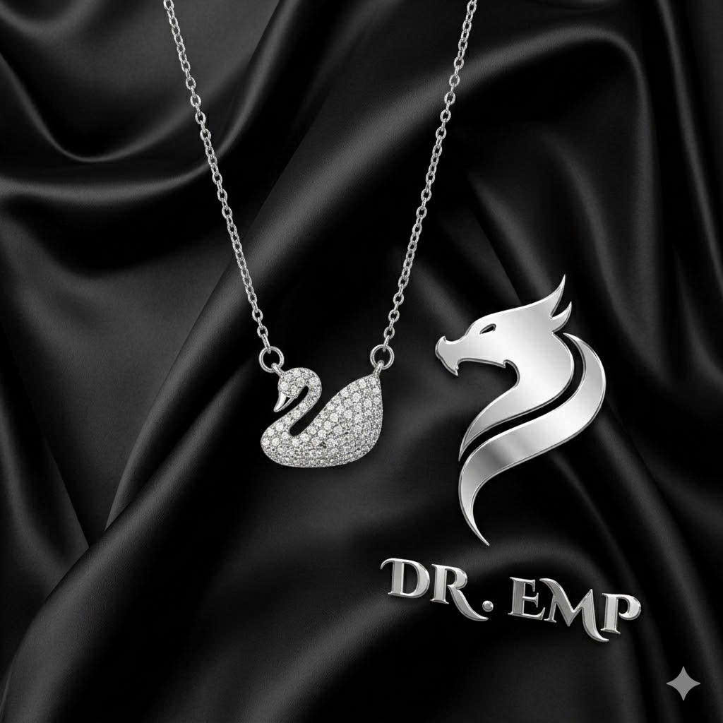 Vòng cổ titan charm hợp kim thiên nga