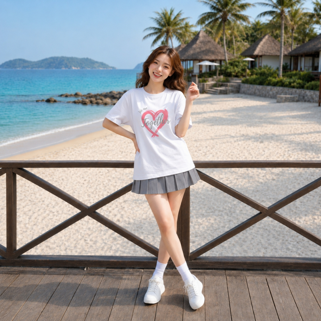 [Form Rộng] Áo phông dáng rộng hình trái tim TOGETHER, - Loza RT8640_thumbnail_6