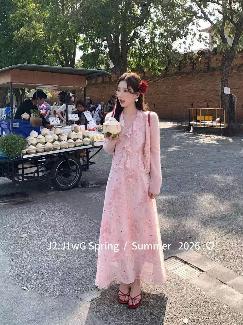 Lucas - Váy yếm zile dáng maxi bèo ngực vải hoa pastel_thumbnail_4