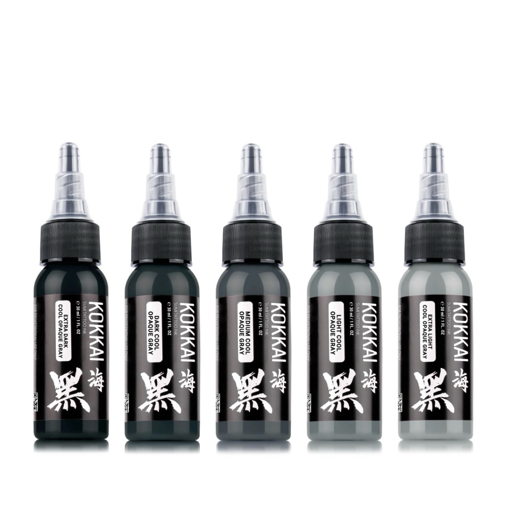 Cool Opaque Gray Set (1/2oz) - Kokkai Sumi Ink