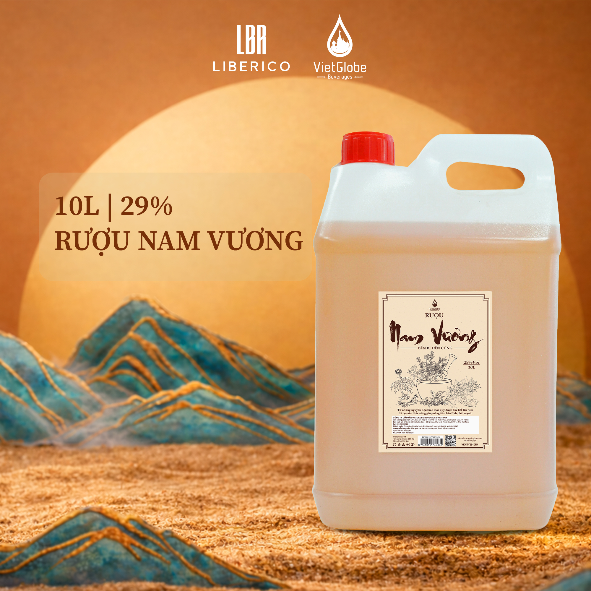 Rượu Nam Vương 29% Vol - can 10L