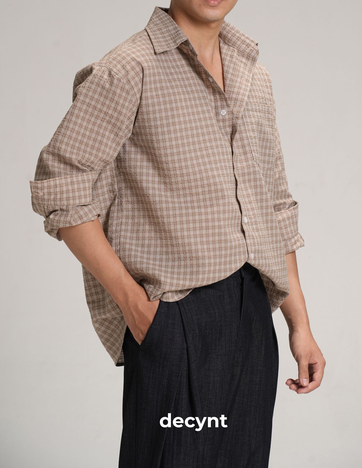 decynt Shirt 02 - Áo sơ mi caro dài tay chất liệu xốp_thumbnail_5