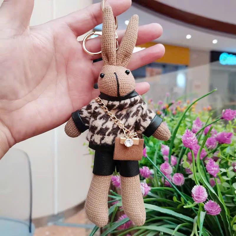 Móc Khoá Thỏ Nâu Xinh Xắn Dễ Thương Nam Caro Cute Bag PK035_thumbnail_6