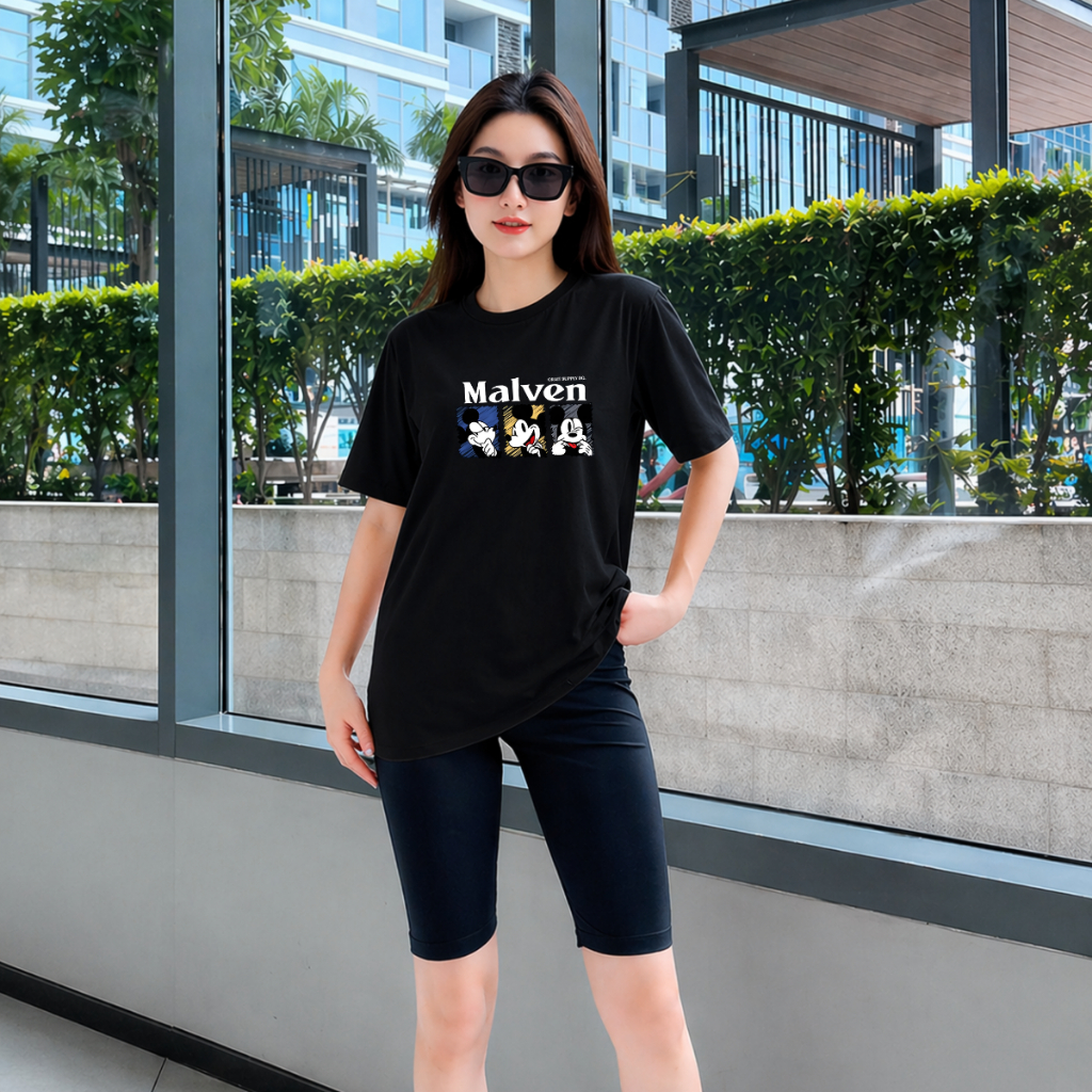 Set đồ nữ Loza Malven gồm áo thun rộng và quần legging lửng umi - Loza GB671_thumbnail_0