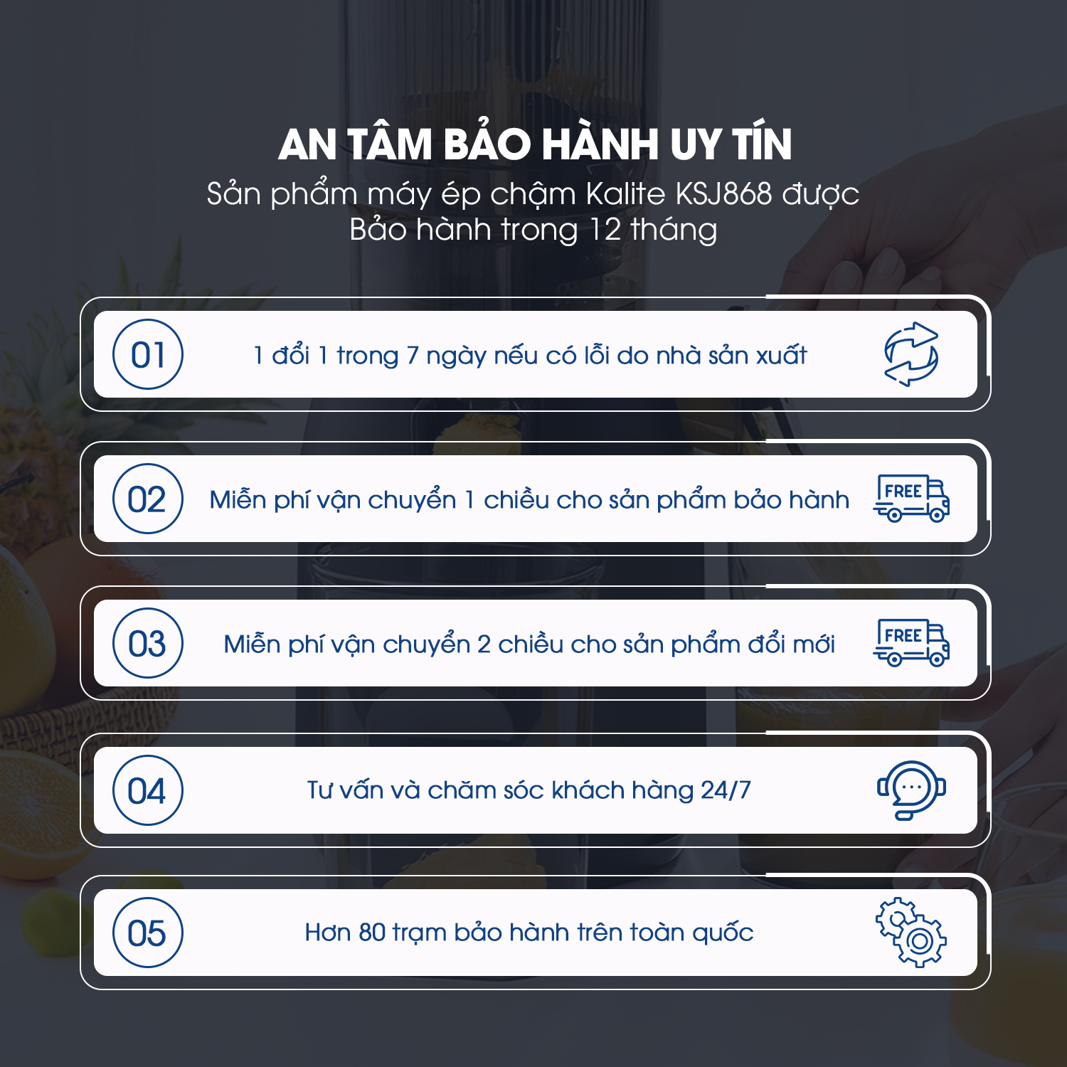 Máy ép chậm KALITE KSJ868 động cơ DC siêu khỏe ép kiệt bã_thumbnail_10