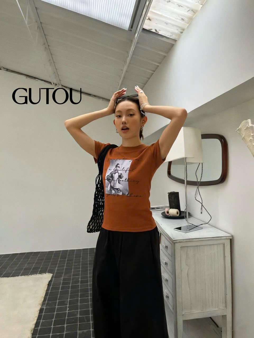 [ GUTOU ] Áo Thun In Hình Retro Muse