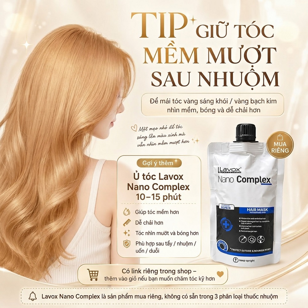 Thuốc nhuộm tóc VÀNG SÁNG KHÓI / VÀNG BẠCH KIM cực tôn da, Vibe Idol Hàn (Tặng kèm Oxi Trợ Nhuộm)_thumbnail_9