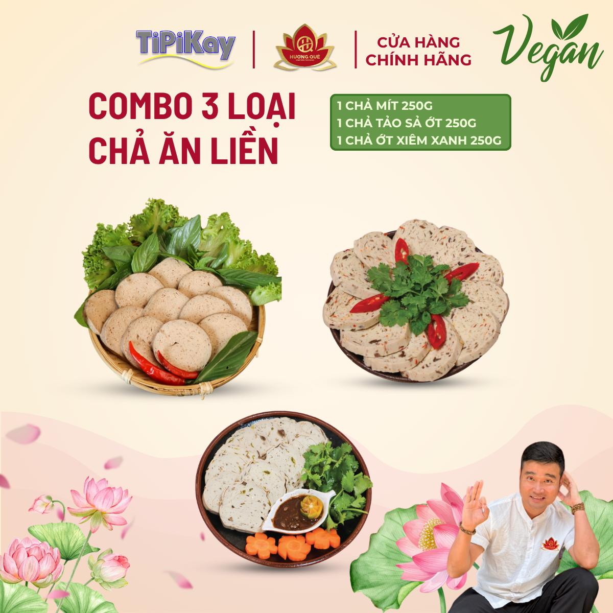 [Combo 3 món] 1 Chả Mít + 1 Chả Tảo Sả Ớt 250g + 1  Chả Ớt Xiêm Xanh 250g CBTP-CMCTCOXX