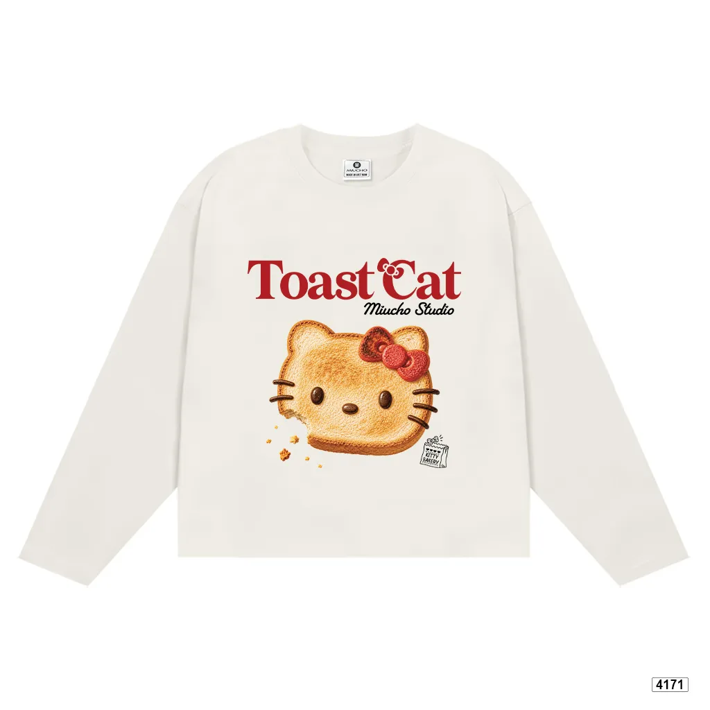 Áo thun tay dài form boxy Toast Cat Miucho 4171_thumbnail_9
