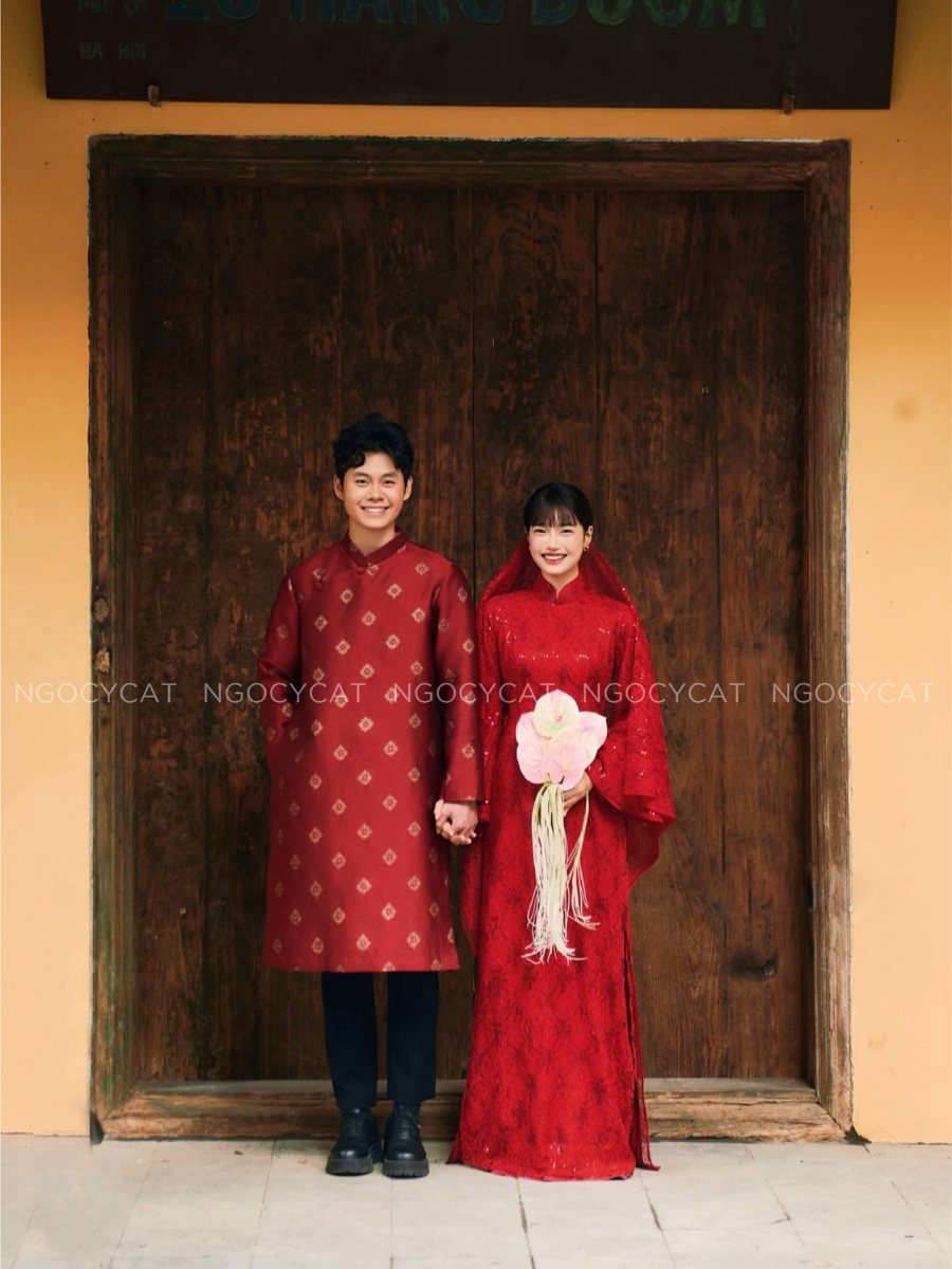 Áo Dài Nam Màu Đỏ Thoi_thumbnail_1