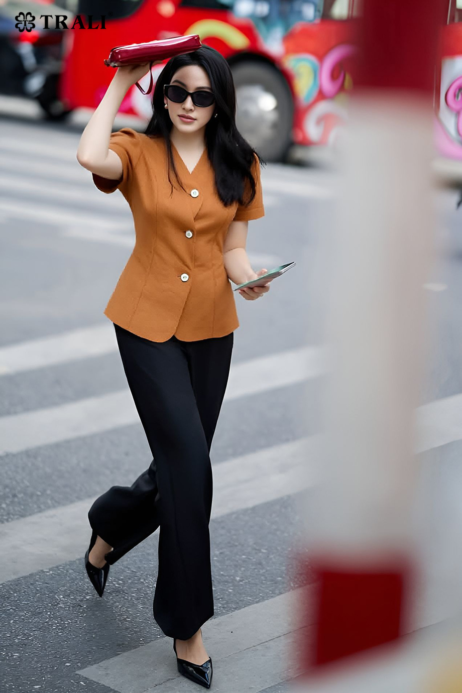 Áo sơ mi công sở 26108 màu cam