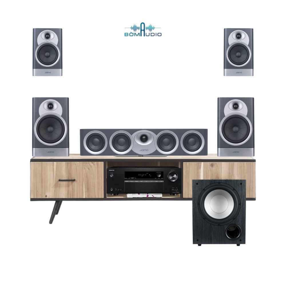 Combo Amply ONKYO TX-SR373 + Loa bookshelf JAMO S7-17B + Loa Center JAMO S7-43C + Loa Surround JAMO S7-15B + Loa Subwoofer JAMO C910 - B351_thumbnail_1