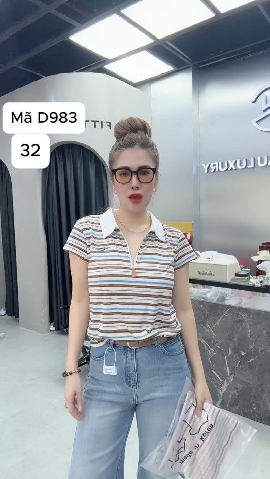 D983 Áo thun dây kéo