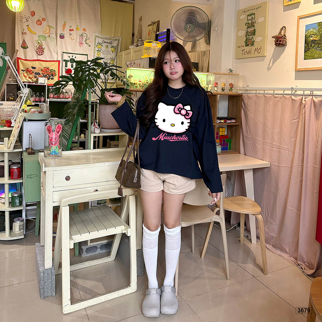 Áo tay dài boxy form rộng Kittie Miucho 3679_thumbnail_5