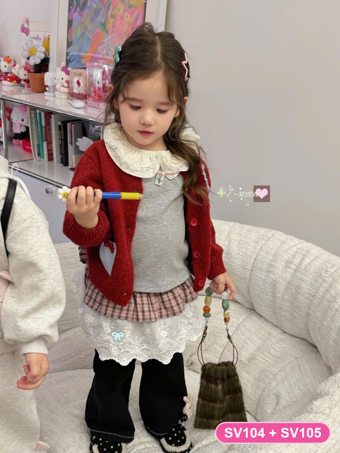 SV104 - Áo cardigan / Áo len 7-Seven | Sz 90-130 | 8638