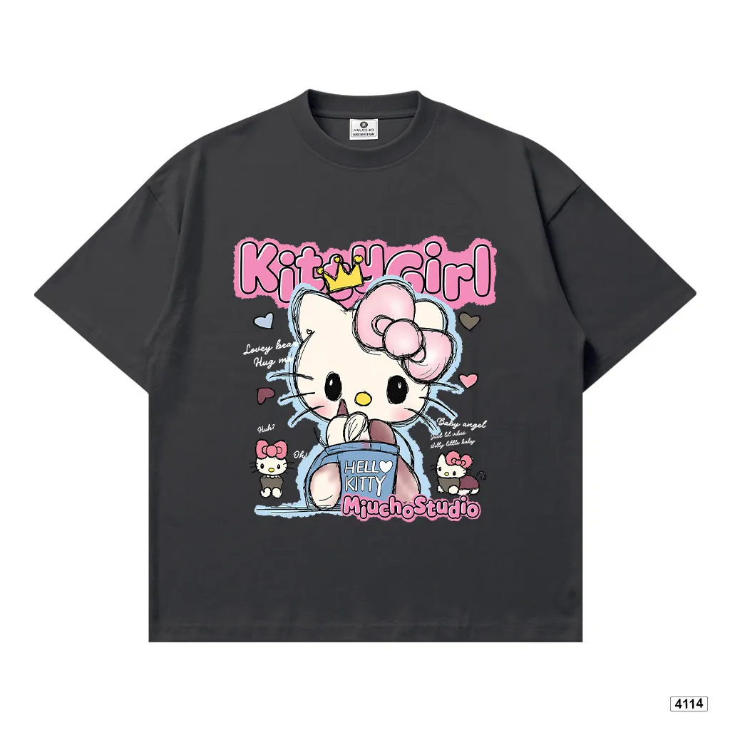 Áo thun nữ form boxy Kittie Girl Miucho 4114_thumbnail_15