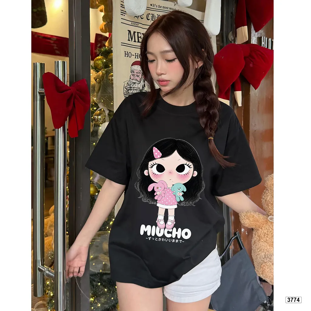 Áo thun boxy Cute Doll Chibi hot trend phong cách Hàn Quốc Miucho 3774_thumbnail_4
