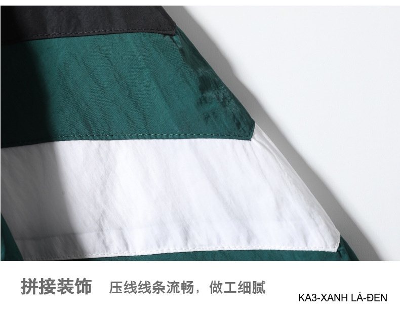 KA3 - Áo khoác nam dáng rộng phối màu cổ đứng phong cách thể thao thoáng khí mùa xuân thu_thumbnail_15