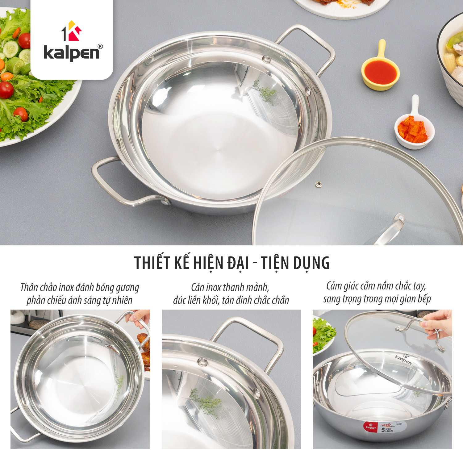 Chảo xào Inox 304 liền khối, có vung kính_thumbnail_8
